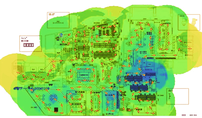 さらに同様の調査をフロア全域で実施